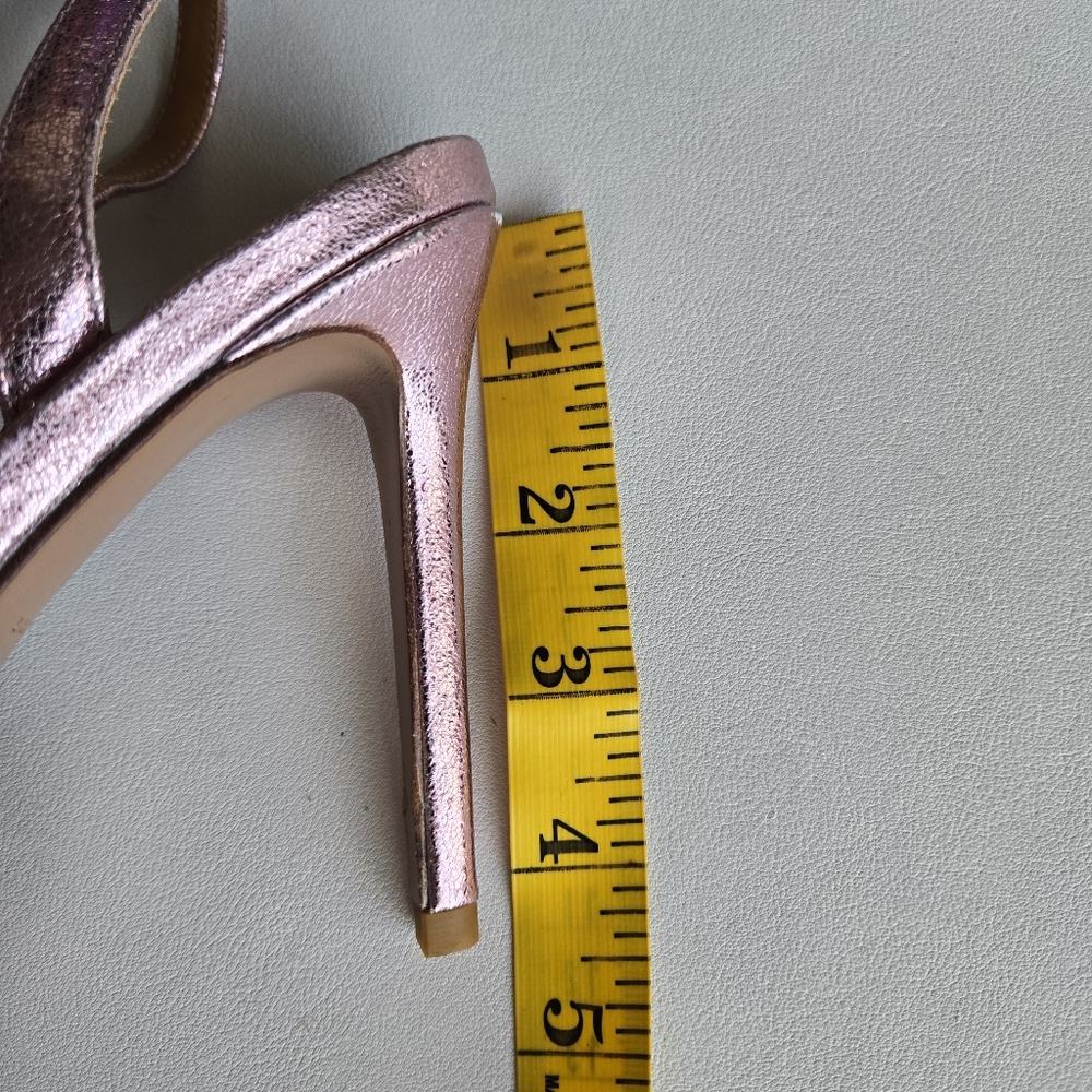 Veronica Beard Metallic Rainbow Leather Alessia Knot Sandals Size 37 Glam Party - Picture 9 of 9